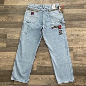 38x32 NWT Wrangler Riggs Carpenter Jeans Men Blue Vintage Indigo Relaxed 3W020VI